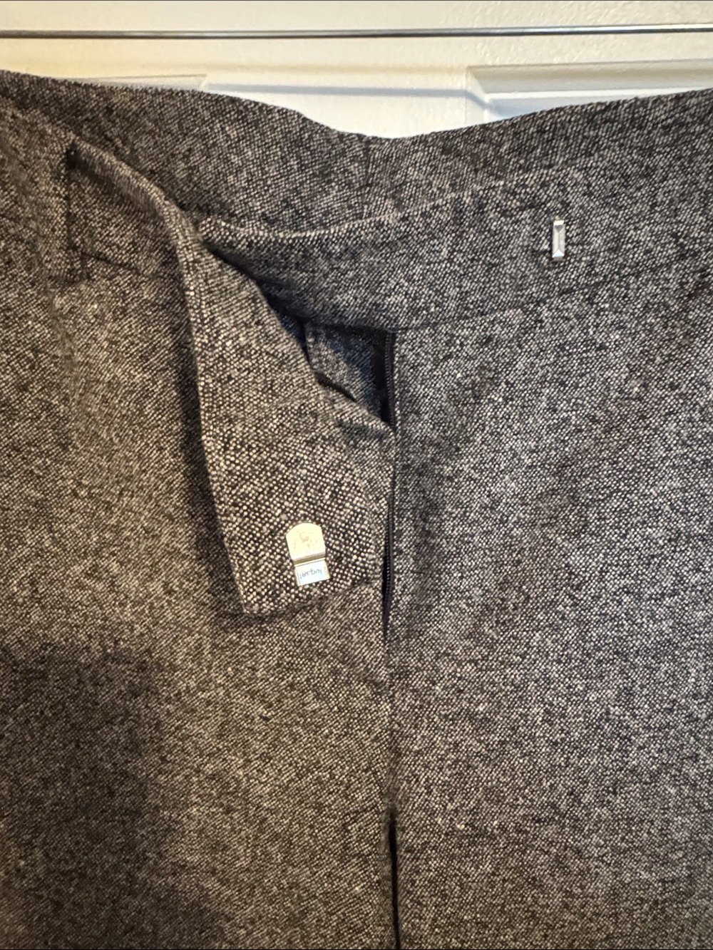 Women's Gray Wool Dress Pants - Picture 4 of 6